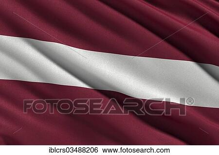 Stock Photograph - Flag of Latvia. Fotosearch