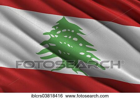 Stock Photograph - Flag of Lebanon. Fotosearch