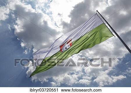 Stock Image - "Flag of Ljubljana, Ljubljana, Slovenia, Europe". Fotosearch