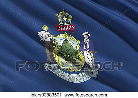 Flag of Maine View Large Photo Image Stock Image - Flag of Maine. Fotosearch