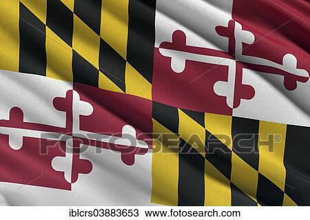 Stock Image - Flag of Maryland. Fotosearch
