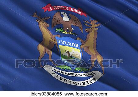 Stock Photography - Flag of Michigan. Fotosearch