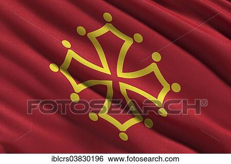 Flag of Midi-Pyrenees View Large Photo Image Stock Photograph - Flag of Midi-Pyrenees. Fotosearch