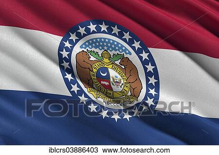 Flag of Missouri View Large Photo Image Stock Image - Flag of Missouri. Fotosearch