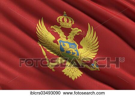 Stock Image - Flag of Monte. Fotosearch