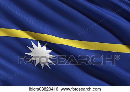 Stock Photograph - Flag of Nauru. Fotosearch