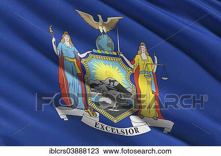 Stock Image - Flag of New York. Fotosearch