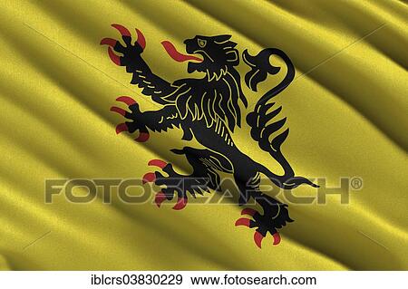 Stock Photo - Flag of Nord-Pas-de-Calais. Fotosearch