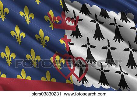 Stock Image - Flag of Pays de la Loire. Fotosearch