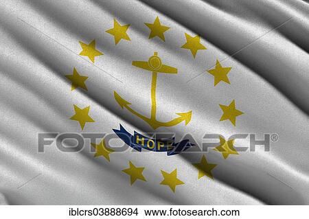 Picture - Flag of Rhode Island. Fotosearch