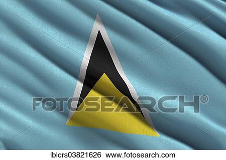 Flag of Saint Lucia View Large Photo Image Stock Photograph - Flag of Saint Lucia. Fotosearch