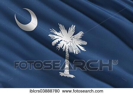 Stock Image - Flag of South Carolina. Fotosearch