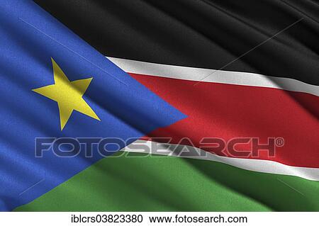 Stock Image - Flag of South Sudan. Fotosearch