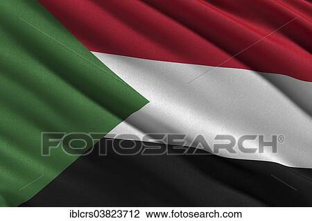 Stock Image - Flag of Sudan. Fotosearch