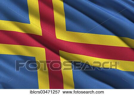 Flag of the Aland Islands View Large Photo Image Stock Photo - Flag of the Aland Islands. Fotosearch