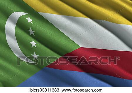 Flag of the Comoros waving in the wind View Large Photo Image Stock Image - Flag of the Comoros waving in the wind. Fotosearch