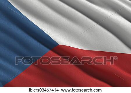 Picture - Flag of the Czech Republic. Fotosearch