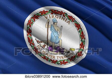 Stock Image - Flag of Virginia. Fotosearch