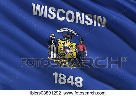 Flag of Wisconsin View Large Photo Image Stock Image - Flag of Wisconsin. Fotosearch