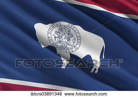 Flag of Wyoming View Large Photo Image Stock Photo - Flag of Wyoming. Fotosearch