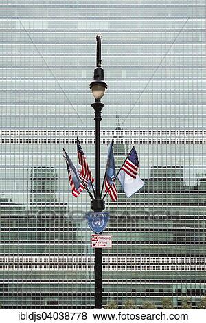 "Flags in front of the UN building, Manhattan, New York, United States, North America" View Large Photo Image Stock Photo - "Flags in front of the UN building, Manhattan, New York, United States, North America". Fotosearch