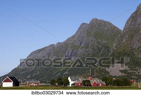 "Flakstad Kirke, the red stave church of Flakstad, wooden church, Flakstad, Flakstadoy, Lofoten, Nordland, Norway, Europe" View Large Photo Image Picture - "Flakstad Kirke, the red stave church of Flakstad, wooden church, Flakstad, Flakstadoy, Lofoten, Nordland, Norway, Europe". Fotosearch