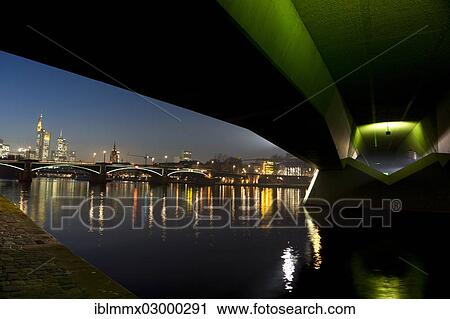 "Floesserbruecke bridge, skyline of Frankfurt with the Weseler shipyard at night, Sachsenhausen, Frankfurt am Main, Hesse, Germany, Europe" View Large Photo Image Stock Image - "Floesserbruecke bridge, skyline of Frankfurt with the Weseler shipyard at night, Sachsenhausen, Frankfurt am Main, Hesse, Germany, Europe". Fotosearch
