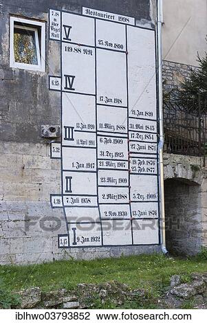 "Flood levels on a house wall, Saale River, Camburg, Thuringia, Germany, Europe" View Large Photo Image Stock Image - "Flood levels on a house wall, Saale River, Camburg, Thuringia, Germany, Europe". Fotosearch