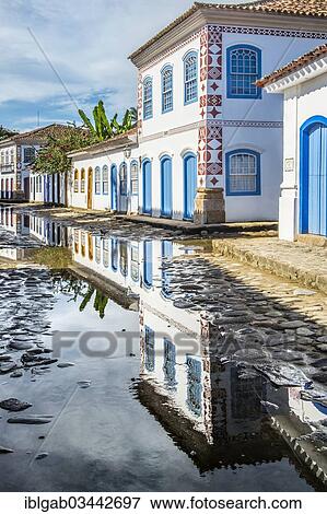 "Flooded street at high tide, Paraty, Rio de Janeiro State, Brazil, South America" View Large Photo Image Stock Photo - "Flooded street at high tide, Paraty, Rio de Janeiro State, Brazil, South America". Fotosearch
