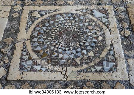 Stock Image - "Floor mosaic in the Basilica of St. Nicholas, Myra, Demre, Antalya Province, Turkey, Asia". Fotosearch