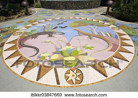 "Floor mosaic, La Glorieta, Las Manchas, La Palma, Canary Islands, Spain, Europe" View Large Photo Image Stock Photo - "Floor mosaic, La Glorieta, Las Manchas, La Palma, Canary Islands, Spain, Europe". Fotosearch