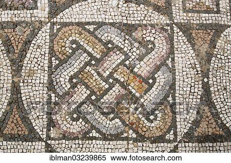 Stock Photography - "Floor mosaic, Synagogue of Sardis, Sardis, Manisa Province, Aegean Region, Turkey, Asia". Fotosearch