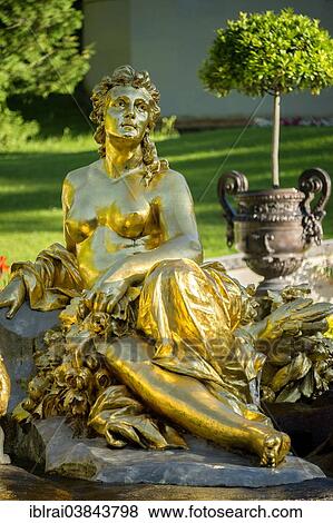 "Flora Fountain surrounded by a water basin, castle grounds, Linderhof Palace, Upper Bavaria, Bavaria, Germany, Europe" View Large Photo Image Stock Photo - "Flora Fountain surrounded by a water basin, castle grounds, Linderhof Palace, Upper Bavaria, Bavaria, Germany, Europe". Fotosearch