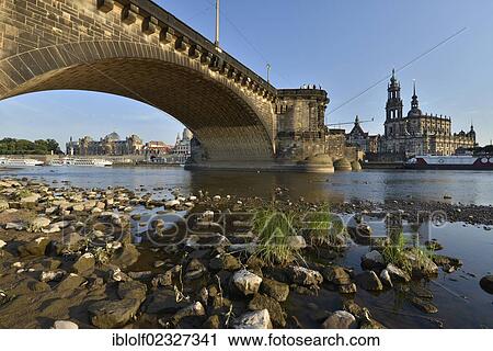 "Florence on the Elbe, Augustus Bridge over the Elbe river with Hofkirche, Cathedral of the Holy Trinity, largest church of Saxony, built 1739-1754, Albert Bridge and Frauenkirche, Church of Our Lady, Dresden, Saxony, Germany, Europe" View Large Photo Image Stock Image - "Florence on the Elbe, Augustus Bridge over the Elbe river with Hofkirche, Cathedral of the Holy Trinity, largest church of Saxony, built 1739-1754, Albert Bridge and Frauenkirche, Church of Our Lady, Dresden, Saxony, Germany, Europe". Fotosearch