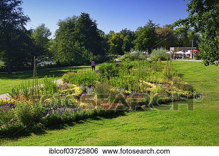 Stock Photograph - "Flower beds at the International Garden Show 2013, Wilhelmsburg, Hamburg, Hamburg, Germany, Europe". Fotosearch