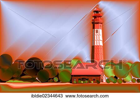 "Fluegge Lighthouse, Fehmarn Island, Schleswig-Holstein, northern Germany, Germany, Europe, illustration by artist Gerhard Kraus, Europe" View Large Photo Image Stock Image - "Fluegge Lighthouse, Fehmarn Island, Schleswig-Holstein, northern Germany, Germany, Europe, illustration by artist Gerhard Kraus, Europe". Fotosearch