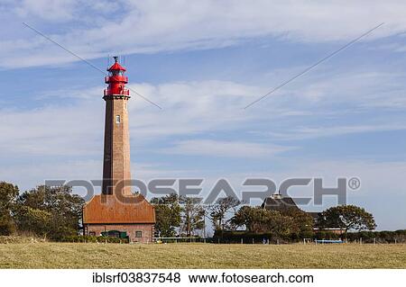 Stock Photo - "Flugge Lighthouse, Fehmarn island, Schleswig-Holstein, Germany, Europe". Fotosearch