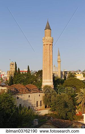 "Fluted Minaret, Yivliminare Cami mosque, Kaleici, Antalya, Antalya Province, Turkey, Asia" View Large Photo Image Stock Image - "Fluted Minaret, Yivliminare Cami mosque, Kaleici, Antalya, Antalya Province, Turkey, Asia". Fotosearch