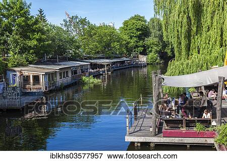 Stock Photo - "Flutgraben canal, Treptow-Kopenick, Berlin, Berlin, Germany, Europe". Fotosearch