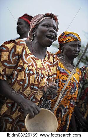 Stock Photo - "Folklore group presenting traditional music and dance, Rhumsiki, Far North, Cameroon, Africa". Fotosearch