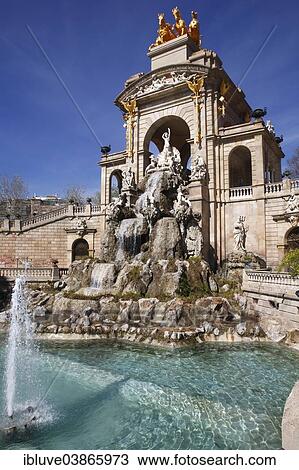 "Font de la Cascada, cascading fountain, Parc de la Ciutadella, Barcelona, ​​Catalonia, Spain, Europe" View Large Photo Image Stock Image - "Font de la Cascada, cascading fountain, Parc de la Ciutadella, Barcelona, ​​Catalonia, Spain, Europe". Fotosearch