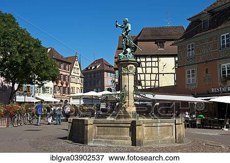 "Fontaine Schwendi fountain on Koifhus Square, Place de l'ancienne douane, Colmar, Alsace, France, Europe" View Large Photo Image Stock Photo - "Fontaine Schwendi fountain on Koifhus Square, Place de l'ancienne douane, Colmar, Alsace, France, Europe". Fotosearch
