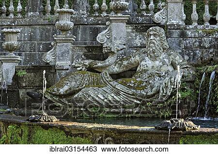 "Fontana dei Giganti, Giant's Fountain, river god of the Tiber River, garden of Villa Lante, Bagnaia, Lazio, Italy, Europe" View Large Photo Image Stock Image - "Fontana dei Giganti, Giant's Fountain, river god of the Tiber River, garden of Villa Lante, Bagnaia, Lazio, Italy, Europe". Fotosearch