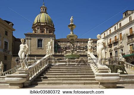 "Fontana della Vergogna, Piazza Pretoria, Palermo, Province of Palermo, Sicily, Italy, Europe" View Large Photo Image Stock Image - "Fontana della Vergogna, Piazza Pretoria, Palermo, Province of Palermo, Sicily, Italy, Europe". Fotosearch
