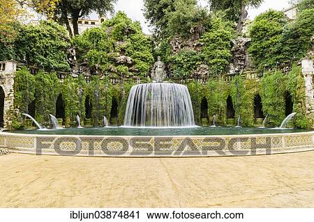 "Fontana dell'Ovato, Oval Fountain or Tivoli Fountain, Villa d'Este, Tivoli, Lazio, Italy, Europe" View Large Photo Image Stock Image - "Fontana dell'Ovato, Oval Fountain or Tivoli Fountain, Villa d'Este, Tivoli, Lazio, Italy, Europe". Fotosearch