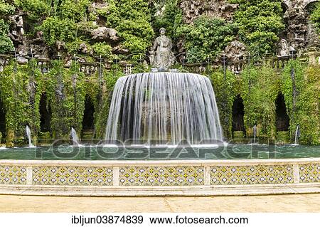 "Fontana dell'Ovato, Oval Fountain or Tivoli Fountain, Villa d'Este, Tivoli, Lazio, Italy, Europe" View Large Photo Image Stock Photo - "Fontana dell'Ovato, Oval Fountain or Tivoli Fountain, Villa d'Este, Tivoli, Lazio, Italy, Europe". Fotosearch