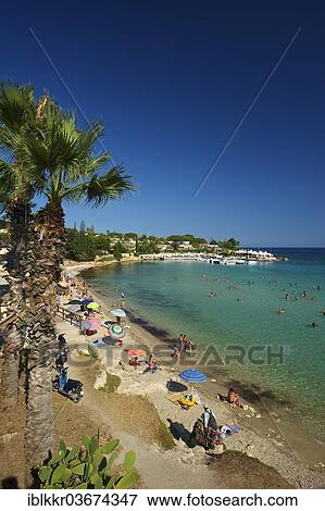 Fontane Bianche Plage Syracuse Province De Syracuse Sicile Italie Europe Banque De Photo Iblkkr Fotosearch