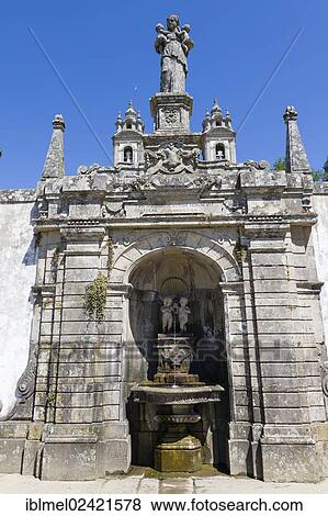 Fonte da Caridade, Fountain of Charity, Escadorio das Tres Virtudes, Staircase of the Three Virtues, Santuario do Bom Jesus do Monte, Good Jesus of the Mount sanctuary, Tenoes, Braga, Cavado, Norte, Portugal, Europe View Large Photo Image Stock Photo - Fonte da Caridade, Fountain of Charity, Escadorio das Tres Virtudes, Staircase of the Three Virtues, Santuario do Bom Jesus do Monte, Good Jesus of the Mount sanctuary, Tenoes, Braga, Cavado, Norte, Portugal, Europe. Fotosearch