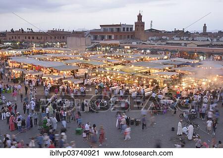 "Food stalls in the Djemaa el Fna market square, Marrakesh, Marrakesh-Tensift-El Haouz region, Morocco, Africa" View Large Photo Image Stock Image - "Food stalls in the Djemaa el Fna market square, Marrakesh, Marrakesh-Tensift-El Haouz region, Morocco, Africa". Fotosearch