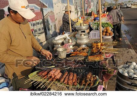 "Food stalls, Vientiane, Laos, Southeast Asia, Asia" View Large Photo Image Stock Photograph - "Food stalls, Vientiane, Laos, Southeast Asia, Asia". Fotosearch